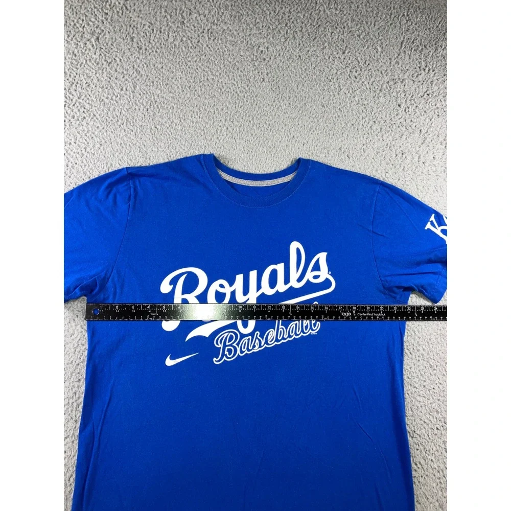 Nike T-Shirt Men L Kansas City Royals Baseball Royal Blue Graphic Tee Sportswear